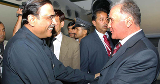 President Zardari reaches Tajikistan on 3-day visit